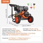 VEVOR Gas Pressure Washer, 4400 PSI 15L/min, 4 GPM Gas powered Pressure Wash with Χάλκινη αντλία, πιστόλι ψεκασμού και ράβδο επέκτασης, σετ 5 ακροφυσίων, για αυτοκίνητα, φράχτες, σπίτια, δρόμους, αυλές, έπιπλα