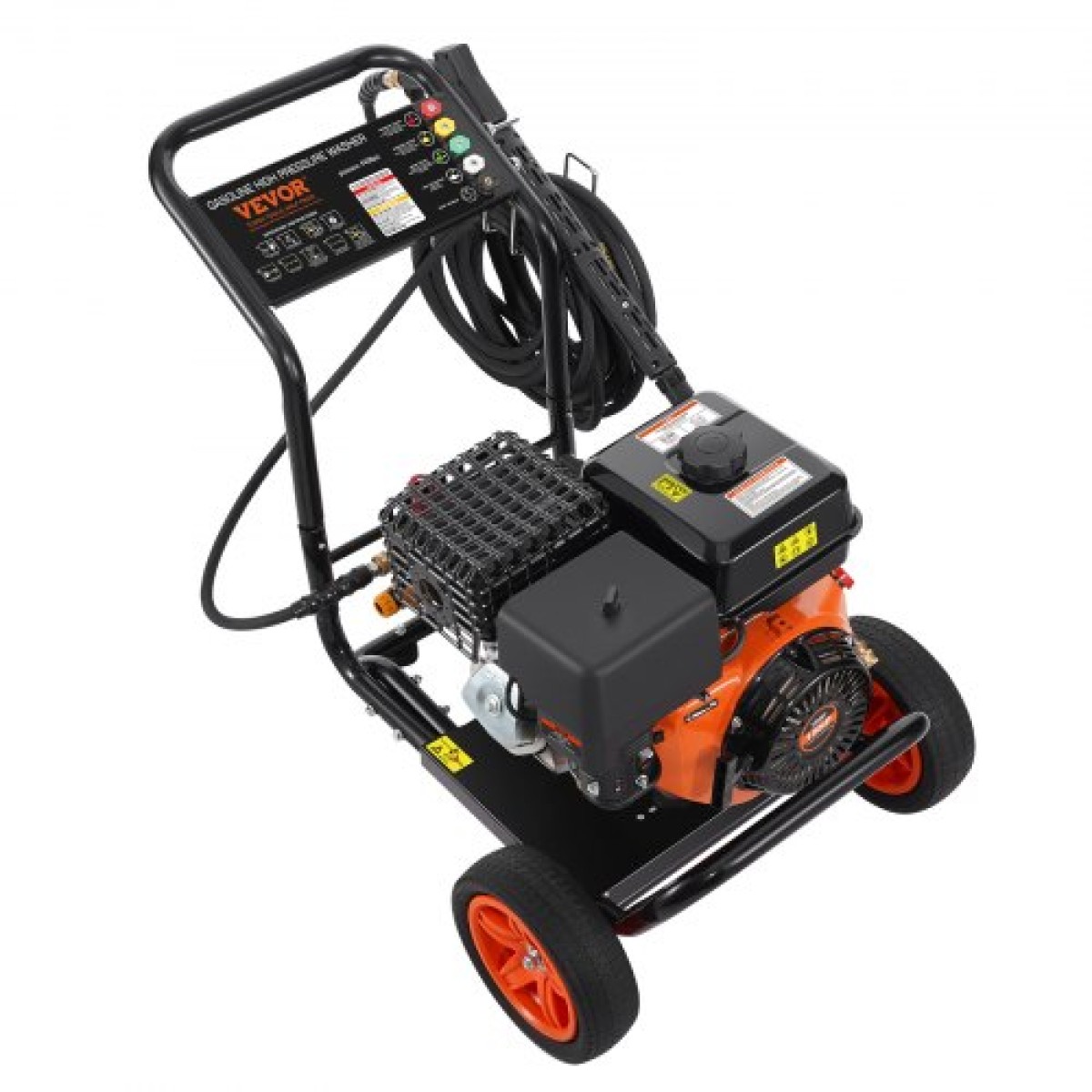 VEVOR Gas Pressure Washer, 4400 PSI 15L/min, 4 GPM Gas powered Pressure Wash with Χάλκινη αντλία, πιστόλι ψεκασμού και ράβδο επέκτασης, σετ 5 ακροφυσίων, για αυτοκίνητα, φράχτες, σπίτια, δρόμους, αυλές, έπιπλα