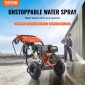 VEVOR Gas Pressure Washer, 3500 PSI 10L/min, 2,6 GPM Gas powered Pressure Washing with aluminium Pump, πιστόλι ψεκασμού και ράβδο επέκτασης, σετ 5 ακροφυσίων, για αυτοκίνητα, φράχτες, σπίτια, δρόμους, αίθρια, έπιπλα