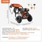 VEVOR Gas Pressure Washer, 3500 PSI 10L/min, 2,6 GPM Gas powered Pressure Washing with aluminium Pump, πιστόλι ψεκασμού και ράβδο επέκτασης, σετ 5 ακροφυσίων, για αυτοκίνητα, φράχτες, σπίτια, δρόμους, αίθρια, έπιπλα