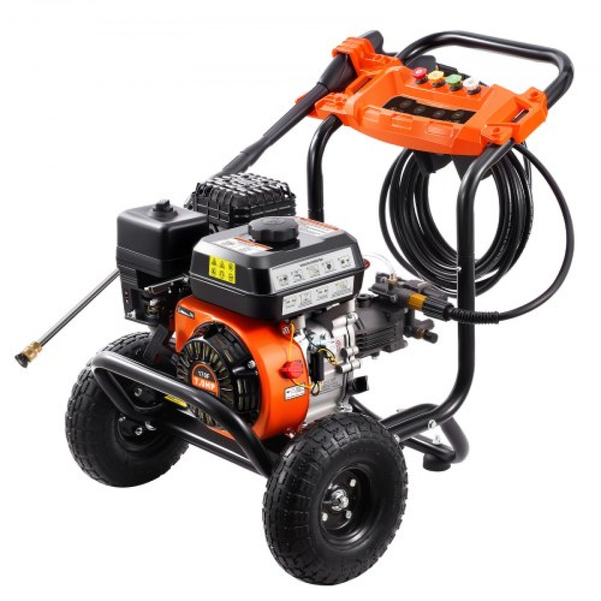 VEVOR Gas Pressure Washer, 3500 PSI 10L/min, 2,6 GPM Gas powered Pressure Washing with aluminium Pump, πιστόλι ψεκασμού και ράβδο επέκτασης, σετ 5 ακροφυσίων, για αυτοκίνητα, φράχτες, σπίτια, δρόμους, αίθρια, έπιπλα