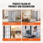 VEVOR Room Divider, Ιαπωνική οθόνη διαιρέτη δωματίων 4 πάνελ, Ξύλινη αναδιπλούμενη οθόνη ιδιωτικότητας εσωτερικού χώρου, ιαπωνικό χώρισμα φορητά διακοσμητικά διαχωριστικά, για διαχωρισμό δωματίων Home Office Εστιατόριο & Υπνοδωμάτιο