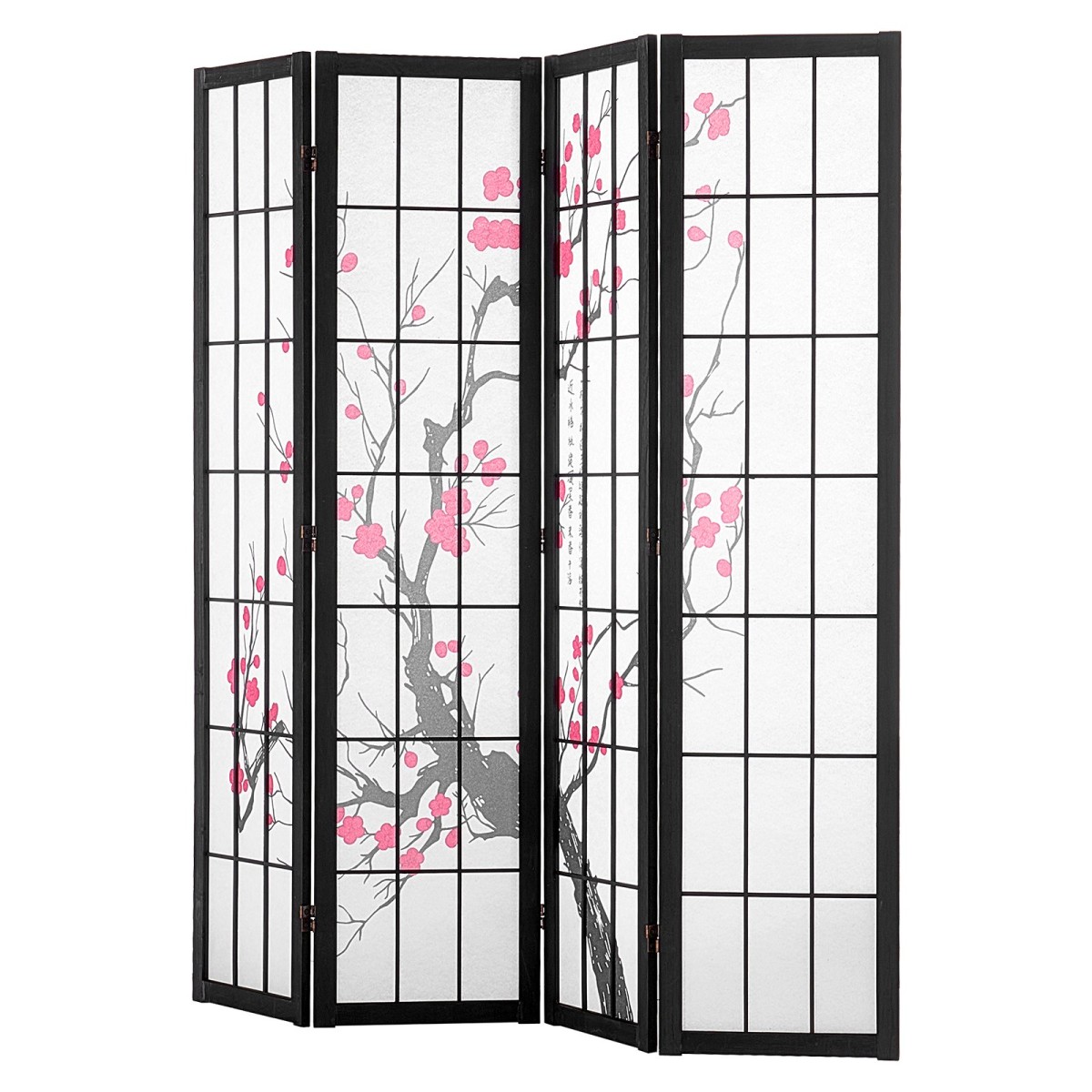 VEVOR Room Divider, Ιαπωνική οθόνη διαιρέτη δωματίων 4 πάνελ, Ξύλινη αναδιπλούμενη οθόνη ιδιωτικότητας εσωτερικού χώρου, ιαπωνικό χώρισμα φορητά διακοσμητικά διαχωριστικά, για διαχωρισμό δωματίων Home Office Εστιατόριο & Υπνοδωμάτιο