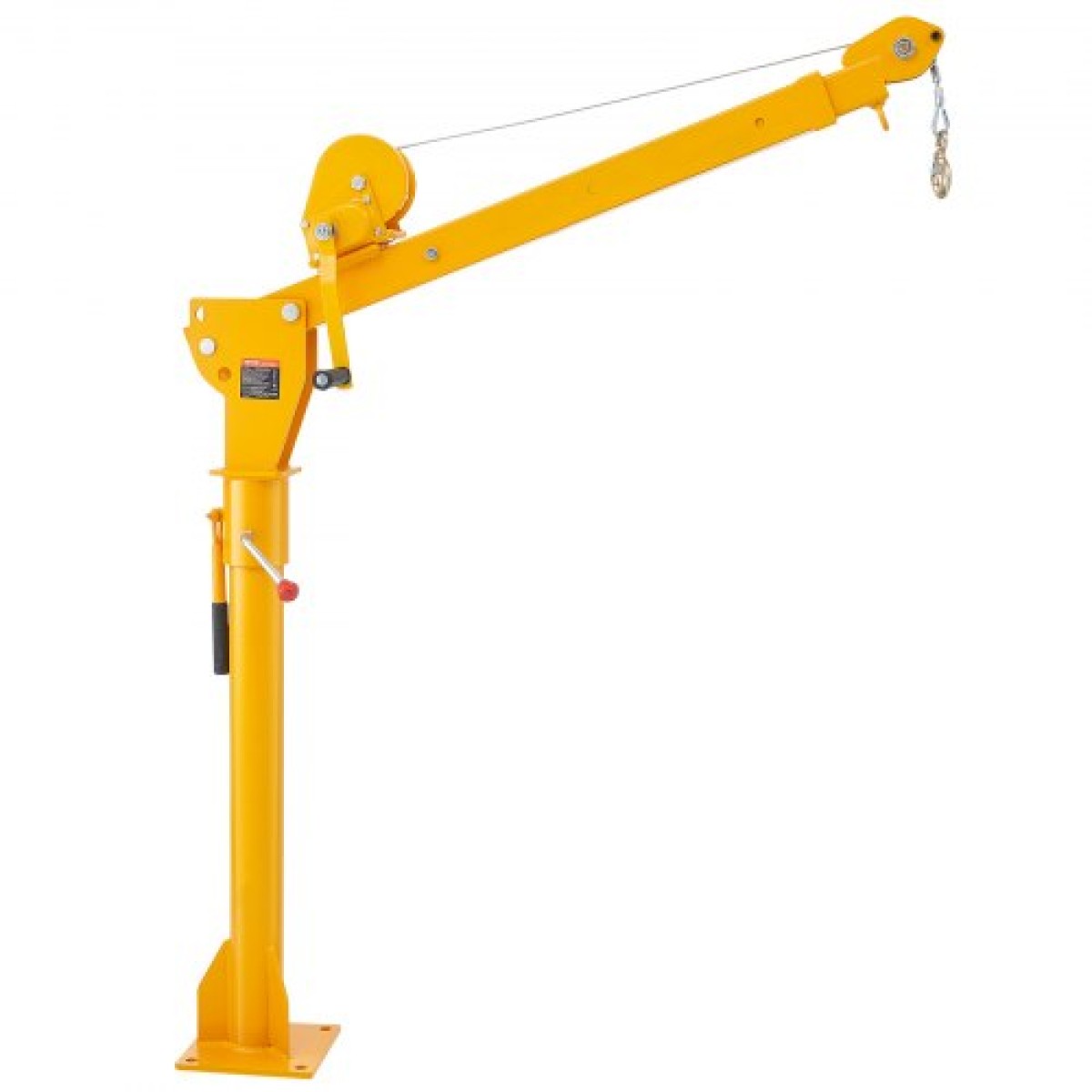 VEVOR Pickup Truck Crane, Πτυσσόμενος γερανός κρεβατιού φορτηγού με χειροκίνητο βαρούλκο 1100 lbs, ανυψωτικό γερανού από ατσάλι Pickup Truck Jib 360 μοιρών περιστρεφόμενο για ανύψωση αγαθών στις κατασκευές, τη δασοκομία και το εργοστάσιο