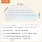 VEVOR Topper στρώματος Premium Memory Fiber Fill Queen 76,2 mm Πάχος 1524x2032x76,2 mm