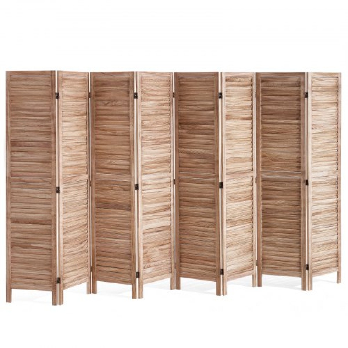 VEVOR Wood Divider Room, 8 Panel Wood Folding Privacy Screen, 66,9 Inches Tall Indoor Louvered Partition Divider, Φορητή οθόνη διακόσμησης, για διαχωρισμό δωματίων, σπίτι, γραφείο, εστιατόριο & υπνοδωμάτιο