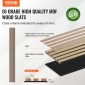 Ακουστικά πάνελ VEVOR Wood Slat, 7,9 x 94,5 ιντσών, MDF Accent Ξύλινα πάνελ τοίχου για μοντέρνα εσωτερική διακόσμηση τοίχων, πάνελ τοίχου από ψεύτικο ξύλο για μείωση θορύβου, ασημί ξύλο