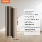 Ακουστικά πάνελ VEVOR Wood Slat, 7,9 x 94,5 ιντσών, MDF Accent Ξύλινα πάνελ τοίχου για μοντέρνα εσωτερική διακόσμηση τοίχων, πάνελ τοίχου από ψεύτικο ξύλο για μείωση θορύβου, ασημί ξύλο