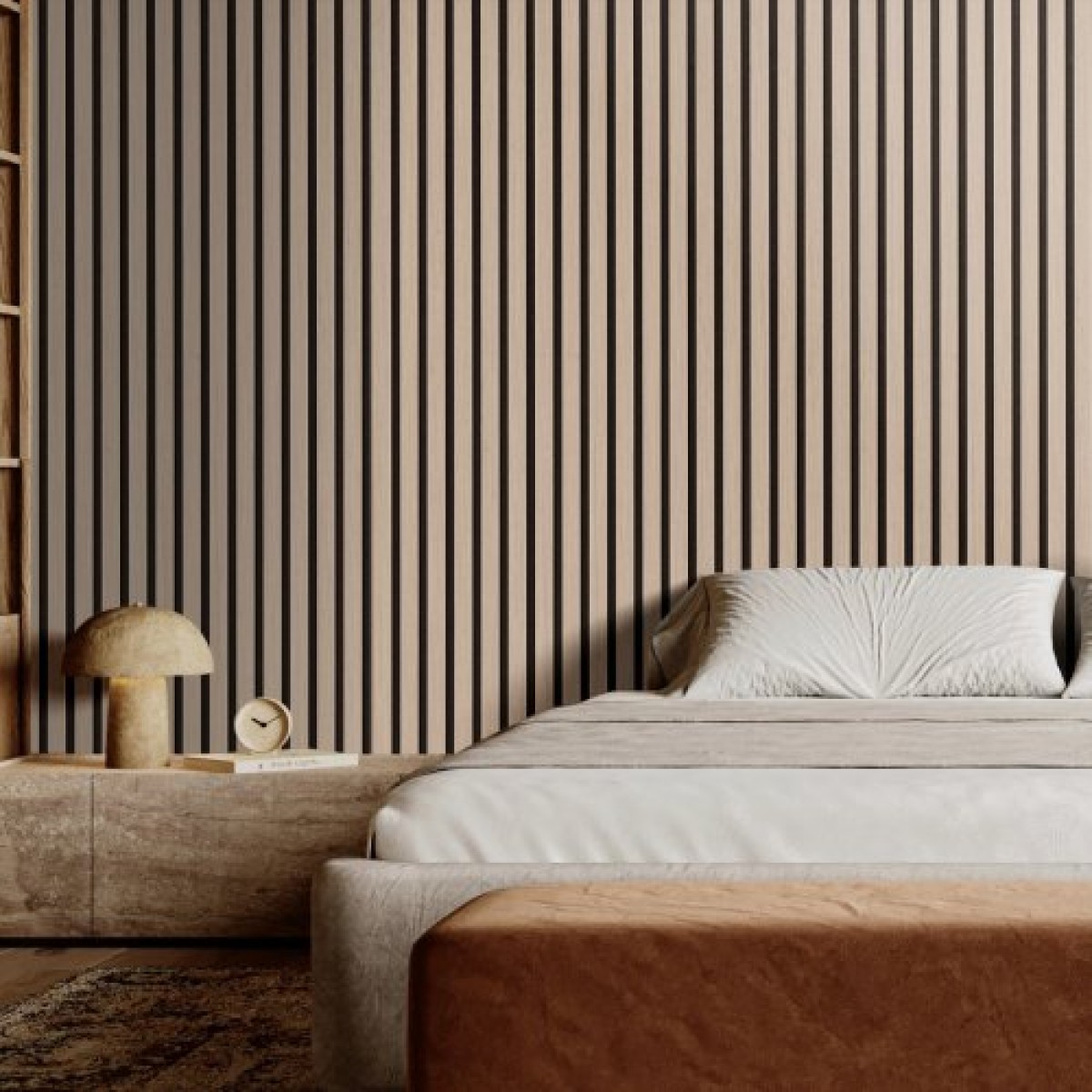 Ακουστικά πάνελ VEVOR Wood Slat, 7,9 x 94,5 ιντσών, MDF Accent Ξύλινα πάνελ τοίχου για μοντέρνα εσωτερική διακόσμηση τοίχων, πάνελ τοίχου από ψεύτικο ξύλο για μείωση θορύβου, ασημί ξύλο