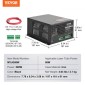 Τροφοδοτικό λέιζερ VEVOR CO2, 80W, Τροφοδοτικό για σωλήνα λέιζερ 80W, Προστασία σταθερού ρεύματος, Προστασία ανοιχτού κυκλώματος, Γρήγορη απαγωγή θερμότητας, Συμβατό για χαράκτες και κόφτες λέιζερ πολλαπλών επωνύμων