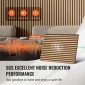 Ακουστικά πάνελ VEVOR Wood Slat, 23,6 x 47,2 ιντσών, MDF Accent Ξύλινα πάνελ τοίχου για μοντέρνα εσωτερική διακόσμηση τοίχων, πάνελ τοίχου από ψεύτικο ξύλο για μείωση θορύβου, ανοιχτόχρωμη δρυς