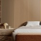 Ακουστικά πάνελ VEVOR Wood Slat, 23,6 x 47,2 ιντσών, MDF Accent Ξύλινα πάνελ τοίχου για μοντέρνα εσωτερική διακόσμηση τοίχων, πάνελ τοίχου από ψεύτικο ξύλο για μείωση θορύβου, ανοιχτόχρωμη δρυς