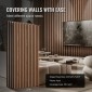 Ακουστικά πάνελ VEVOR Wood Slat, 23,6 x 47,2 ιντσών, ξύλινα πάνελ τοίχου MDF για μοντέρνο εσωτερικό τοίχο, πάνελ τοίχου από ψεύτικο ξύλο για κομψή διακόσμηση και μείωση θορύβου, καρυδιά