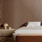 Ακουστικά πάνελ VEVOR Wood Slat, 23,6 x 47,2 ιντσών, ξύλινα πάνελ τοίχου MDF για μοντέρνο εσωτερικό τοίχο, πάνελ τοίχου από ψεύτικο ξύλο για κομψή διακόσμηση και μείωση θορύβου, καρυδιά