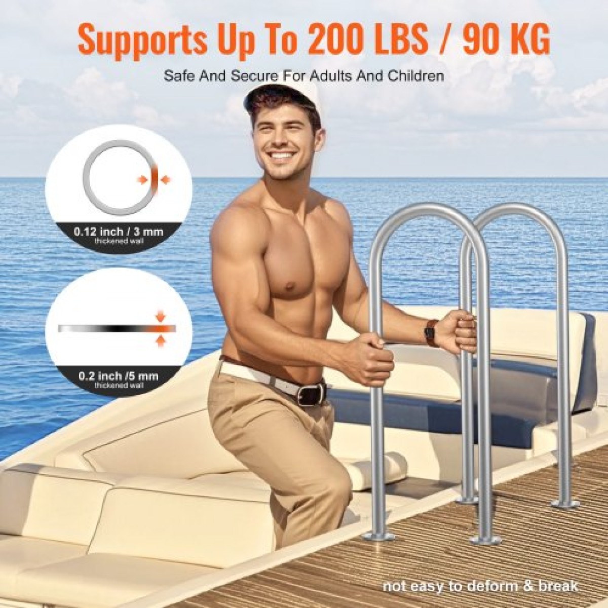 Κιγκλίδωμα πισίνας VEVOR, κιγκλίδωμα πισίνας 36 x 13 ιντσών, αλουμίνιο με βάση για εσωτερικές/εξωτερικές πισίνες, ανθρωποποιημένο κιγκλίδωμα ασφαλείας πισίνας για καταστρώματα, αντισκωριακή λαβή με αξεσουάρ για αποβάθρες σπα