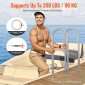 Κιγκλίδωμα πισίνας VEVOR, κιγκλίδωμα πισίνας 36 x 13 ιντσών, αλουμίνιο με βάση για εσωτερικές/εξωτερικές πισίνες, ανθρωποποιημένο κιγκλίδωμα ασφαλείας πισίνας για καταστρώματα, αντισκωριακή λαβή με αξεσουάρ για αποβάθρες σπα