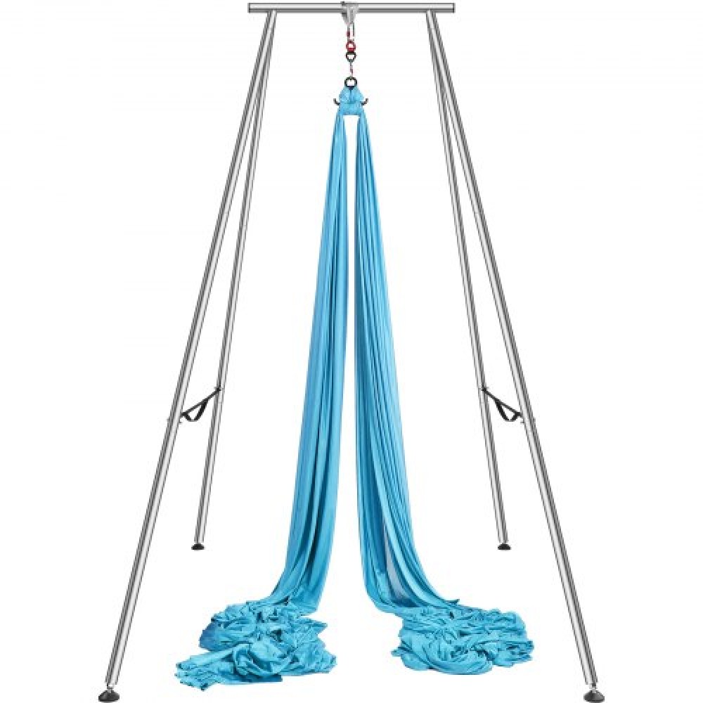 VEVOR Aerial Yoga Frame & Yoga Hammock, Professional Yoga Stand Swing ύψους 9,67 ποδιών, συνοδεύεται από εναέρια αιώρα 13,1 Yards, Μέγιστη χωρητικότητα φορτίου 551,15 lbs Εξέδρα γιόγκα για εσωτερικούς εξωτερικούς χώρους Aerial Yoga, μπλε