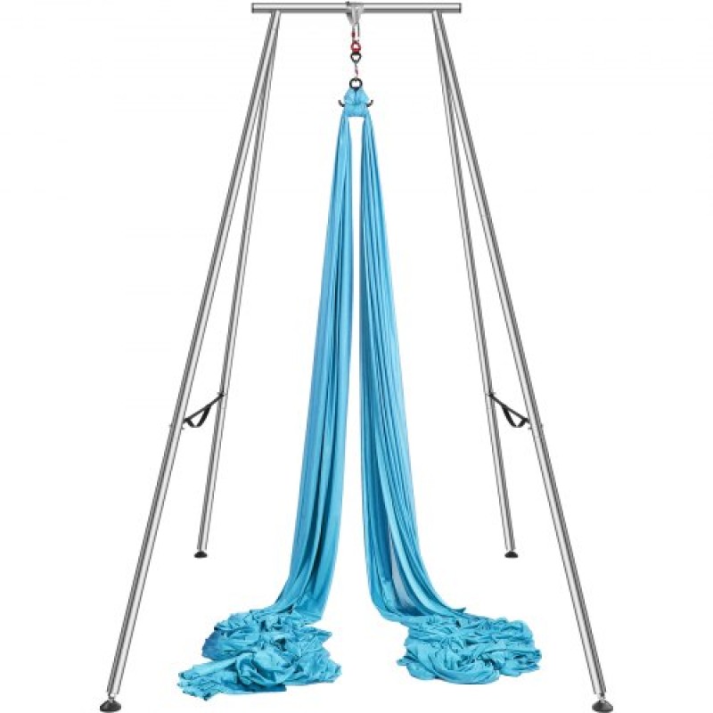 VEVOR Aerial Yoga Frame & Yoga Hammock, Professional Yoga Stand Swing ύψους 9,67 ποδιών, συνοδεύεται από εναέρια αιώρα 13,1 Yards, Μέγιστη χωρητικότητα φορτίου 551,15 lbs Εξέδρα γιόγκα για εσωτερικούς εξωτερικούς χώρους Aerial Yoga, μπλε