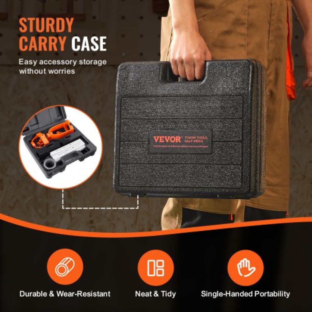 VEVOR Mortising Attachment for Drill Press, 4 Model Drills Square Hole Chisel Set, Bench Drill Locator Set Mortise and Tenon Tools with 5 Bushings, for Woodworking Mortising Tenoning Drilling Machine