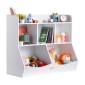 VEVOR Wood Kid Storage Cubby, Organizer αποθήκευσης παιχνιδιών με ράφι, 5-Cubby Ξύλινο ντουλάπι αποθήκευσης παιχνιδιών, Παιδικό ράφι παιχνιδιών βιβλίων για παιδικό δωμάτιο, Παιδικός χώρος, νηπιαγωγείο, νηπιαγωγείο, λευκό