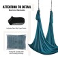 VEVOR Aerial Yoga Hammock & Swing, 5,5 Yards, Aerial Yoga Starter Kit με 100gsm Nylon Fabric, Full Rigging Hardware & Easy Set-up Guide, Antigravity Flying for All Levels Fitness Bodybuilding, Green
