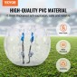 Φουσκωτή μπάλα προφυλακτήρα VEVOR 1-pack, 4FT/1,2M Body Sumo Zorb Balls για εφήβους και ενήλικες, πάχους 0,8mm PVC Human Hamster Bubble Balls για ομαδικό παιχνίδι σε εξωτερικό χώρο, παιχνίδια προφυλακτήρα Bopper για κήπο, αυλή, πάρκο