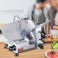 Εμπορικός κόφτης κρέατος VEVOR, Ηλεκτρικός κόφτης φαγητού 240 W, Ηλεκτρικός κόφτης φαγητού με λεπίδα άνθρακα 10 ιντσών, τεμαχιστής κρέατος 350-400 στροφών ανά λεπτό, ρυθμιζόμενο πάχος 0 - 0,47 ιντσών για εμπορική και οικιακή χρήση