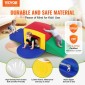 VEVOR Toddler Climbing Toys Indoor, 5 Piece Climb, Crawl and Tunnel Equipment Soft Play, Foam Climbing Toys, Kids Tunnel Maze με σκάλες και ράμπα, Εσωτερικός χώρος για παιδιά προσχολικής ηλικίας Εύκολος καθαρισμός (Ποικίλα)
