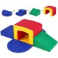 VEVOR Toddler Climbing Toys Indoor, 5 Piece Climb, Crawl and Tunnel Equipment Soft Play, Foam Climbing Toys, Kids Tunnel Maze με σκάλες και ράμπα, Εσωτερικός χώρος για παιδιά προσχολικής ηλικίας Εύκολος καθαρισμός (Ποικίλα)