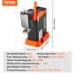 VEVOR Battery Spot Welder, 14,5KW Capacitor Energy Storage Pulse Battery Spot Welder with 73B Welding Pen, 801D High Power Spot Welding Equipment & 2 Welding Modes for 0,1-0,3mm Pure Nickel, Batteries