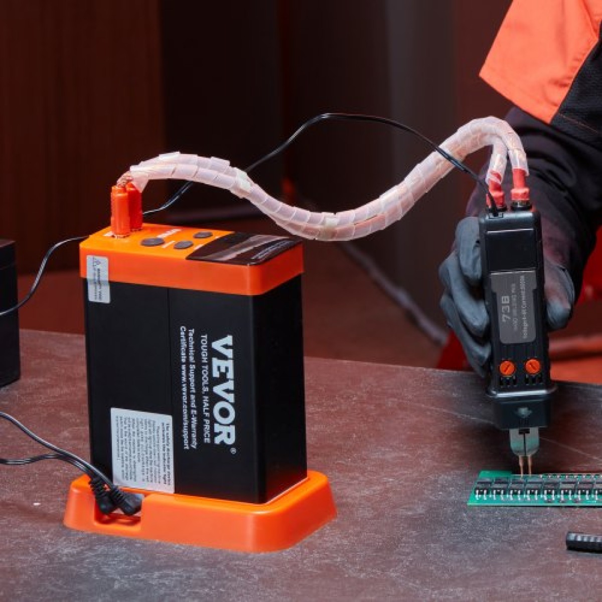 VEVOR Battery Spot Welder, 14,5KW Capacitor Energy Storage Pulse Battery Spot Welder with 73B Welding Pen, 801D High Power Spot Welding Equipment & 2 Welding Modes for 0,1-0,3mm Pure Nickel, Batteries