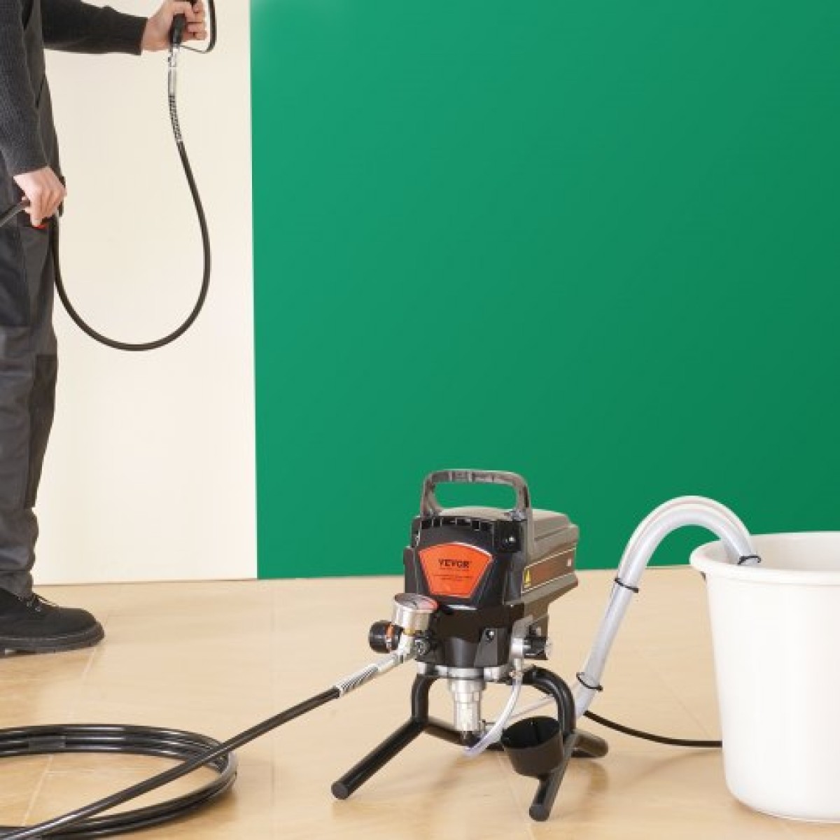 VEVOR Stand Airless Paint Sprayer, 950W 3000PSI High Efficiency Electric Airless Sprayer, Fine and ομοιόμορφο αποτέλεσμα βαφής, Φορητοί ψεκαστήρες χρωμάτων για έπιπλα και φράχτες εσωτερικού και εξωτερικού σπιτιού