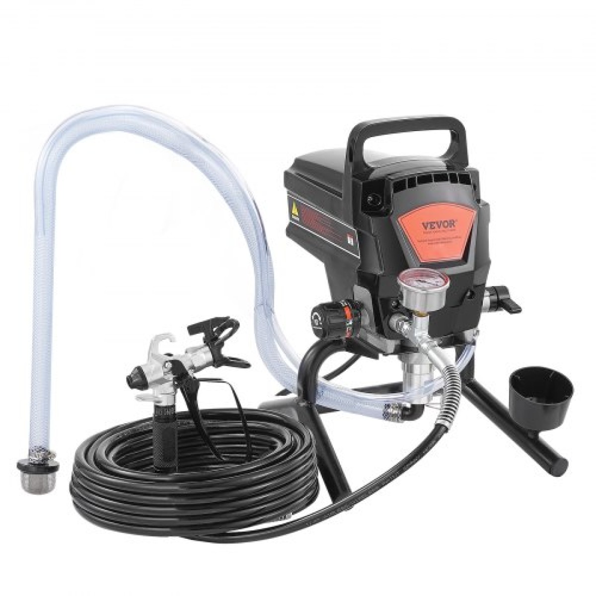 VEVOR Stand Airless Paint Sprayer, 950W 3000PSI High Efficiency Electric Airless Sprayer, Fine and ομοιόμορφο αποτέλεσμα βαφής, Φορητοί ψεκαστήρες χρωμάτων για έπιπλα και φράχτες εσωτερικού και εξωτερικού σπιτιού
