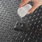Ρολό δαπέδου από καουτσούκ VEVOR Diamond-Plate, 3 mm x 4 ft x 8 ft πατάκι γκαράζ, SBR Rubber ρολό δαπέδου γκαράζ, εύκολο στο καθάρισμα, διαμαντένιο ελαστικό χαλάκι για κάτω από αυτοκίνητα, Garage Industry Gym, Μαύρο