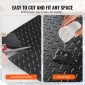 Ρολό δαπέδου από καουτσούκ VEVOR Diamond-Plate, 3 mm x 4 ft x 8 ft πατάκι γκαράζ, SBR Rubber ρολό δαπέδου γκαράζ, εύκολο στο καθάρισμα, διαμαντένιο ελαστικό χαλάκι για κάτω από αυτοκίνητα, Garage Industry Gym, Μαύρο
