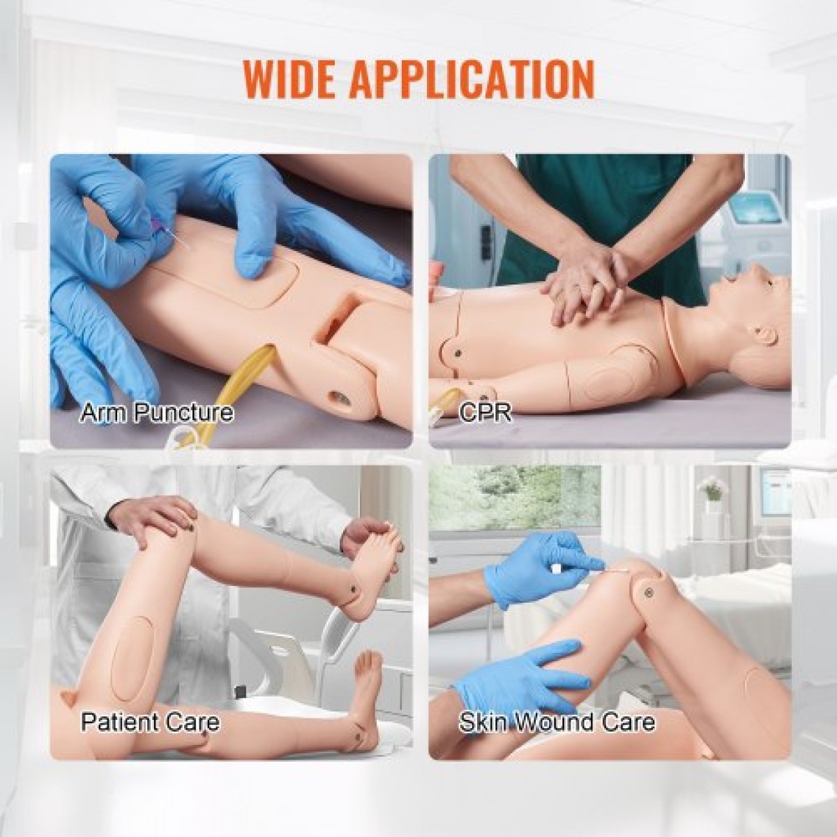 Ανδρικό ανδρείκελο VEVOR Nursing Training, Ανδρικό/Γυναικείο ανδρικό ανδρικό ανδρείκελο επίδειξης μεγέθους ζωής για εκπαίδευση νοσηλευτικής, μοντέλο διδασκαλίας πολλαπλών λειτουργιών εκπαίδευσης, μοντέλο προσομοιωτή περιποίησης σώματος ανατομικής μανεκέν 
