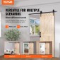 VEVOR Barn Door and Hardware Kit, 30" x 84" Ξύλινη συρόμενη πόρτα αχυρώνα, ομαλά και αθόρυβα, κιτ αχυρώνας με οδηγό δαπέδου 8 σε 1 και λαβή πόρτας, πλάκα με επένδυση από ξύλο ελάτης, εύκολη εγκατάσταση