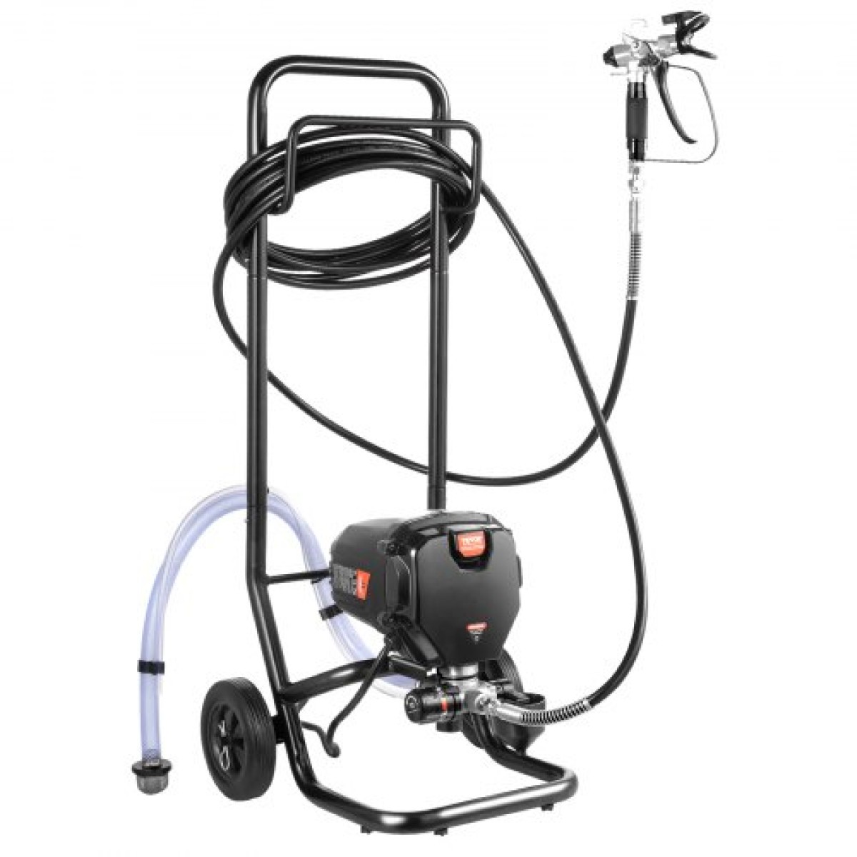 VEVOR Stand Airless Paint Sprayer, 750W 3000PSI High Efficiency Electric Airless Sprayer with Cart, Fine and ομοιόμορφο εφέ βαφής, Ψεκαστήρες χρωμάτων για έπιπλα και φράχτες εσωτερικού και εξωτερικού σπιτιού