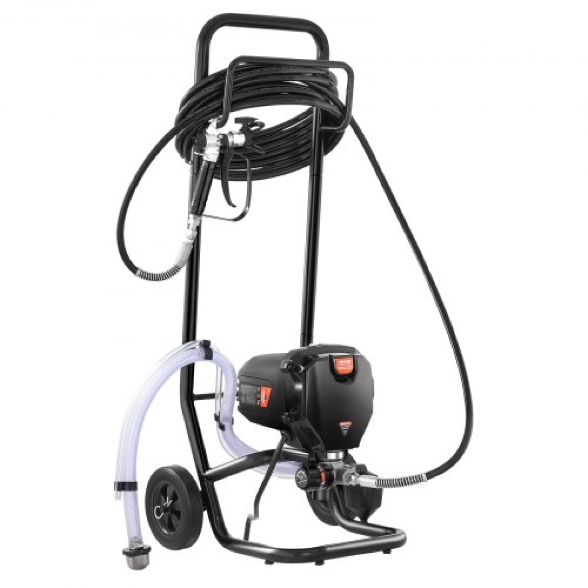 VEVOR Stand Airless Paint Sprayer, 750W 3000PSI High Efficiency Electric Airless Sprayer with Cart, Fine and ομοιόμορφο εφέ βαφής, Ψεκαστήρες χρωμάτων για έπιπλα και φράχτες εσωτερικού και εξωτερικού σπιτιού