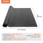 Ρολό δαπέδου από καουτσούκ VEVOR Diamond-Plate, 3 mm x 4 ft x 15 ft πατάκι γκαράζ, SBR Rubber ρολό δαπέδου γκαράζ, εύκολο στο καθάρισμα, διαμάντι πλάκα από καουτσούκ για κάτω από αυτοκίνητα, Garage Industry gym, μαύρο