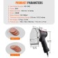 VEVOR Electric Shawarma Knife, Επαγγελματικό τουρκικό μαχαίρι για κεμπάπ 80W, Επαγγελματικός γυροσκόφτης από ανοξείδωτο ατσάλι, τεμαχιστής κρέατος Doner kebab με 2 λεπίδες, Διάμετρος λεπίδας Φ4"/100mm, Ρυθμιζόμενο πάχος 0-8mm