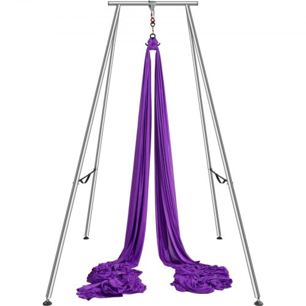 VEVOR Aerial Yoga Frame & Yoga Hammock, 9,67 ft Professional Yoga Stand έρχεται με 13,1 Yards Aerial Hammock, Max 551,15 lbs Load Capacity Rig Yoga for Indoor Outdoor Aerial Yoga, μωβ