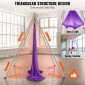 VEVOR Aerial Yoga Frame & Yoga Hammock, 9,67 ft Professional Yoga Stand έρχεται με 13,1 Yards Aerial Hammock, Max 551,15 lbs Load Capacity Rig Yoga for Indoor Outdoor Aerial Yoga, μωβ