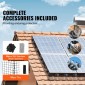 VEVOR 15,24 x 3048 cm Solar Panel Bird Guard, Critter Guard Roll Kit με 60 τμχ. Συνδέσεις από κράμα αλουμινίου, Προστατευτικό ηλιακού πάνελ με επίστρωση PVC ανθεκτική στη σκουριά, συρμάτινο πλέγμα 12,7 mm