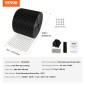 VEVOR 15,24 x 3048 cm Solar Panel Bird Guard, Critter Guard Roll Kit με 60 τμχ. Συνδέσεις από κράμα αλουμινίου, Προστατευτικό ηλιακού πάνελ με επίστρωση PVC ανθεκτική στη σκουριά, συρμάτινο πλέγμα 12,7 mm