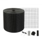 VEVOR 15,24 x 3048 cm Solar Panel Bird Guard, Critter Guard Roll Kit με 60 τμχ. Συνδέσεις από κράμα αλουμινίου, Προστατευτικό ηλιακού πάνελ με επίστρωση PVC ανθεκτική στη σκουριά, συρμάτινο πλέγμα 12,7 mm
