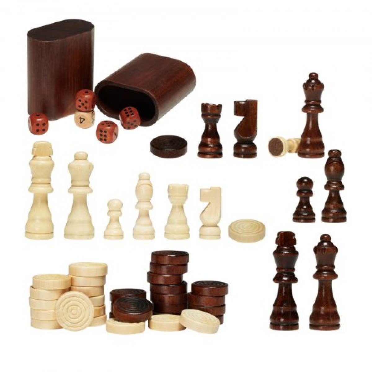 VEVOR 3-IN-1 Chess Checkers Σετ επιτραπέζιου τάβλι, Ξύλινο τραπέζι σκακιού 18 ιντσών Premium, Σετ επιτραπέζιου παιχνιδιού Deluxe Combo, Σετ επιτραπέζιου παιχνιδιού σκακιού Δώρο για οικογενειακά επιτραπέζια παιχνίδια