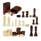 VEVOR 3-IN-1 Chess Checkers Σετ επιτραπέζιου τάβλι, Ξύλινο τραπέζι σκακιού 18 ιντσών Premium, Σετ επιτραπέζιου παιχνιδιού Deluxe Combo, Σετ επιτραπέζιου παιχνιδιού σκακιού Δώρο για οικογενειακά επιτραπέζια παιχνίδια