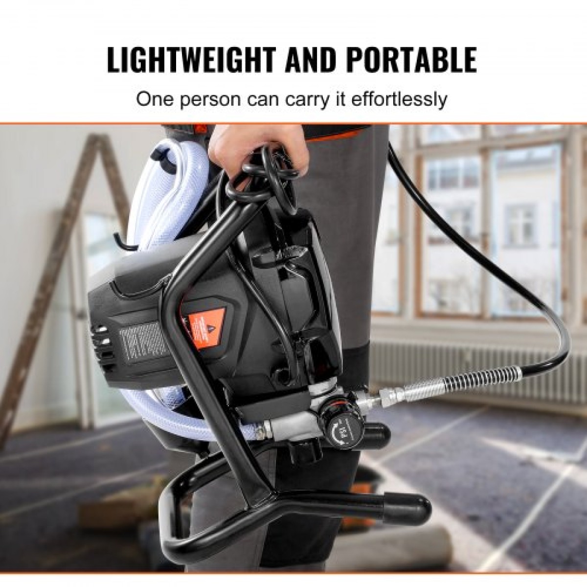 VEVOR Stand Airless Paint Sprayer, 750W 3000PSI High Efficiency Electric Airless Sprayer, Fine and ομοιόμορφο αποτέλεσμα βαφής, Φορητοί ψεκαστήρες χρωμάτων για έπιπλα και φράκτες σπιτιού εσωτερικού και εξωτερικού χώρου
