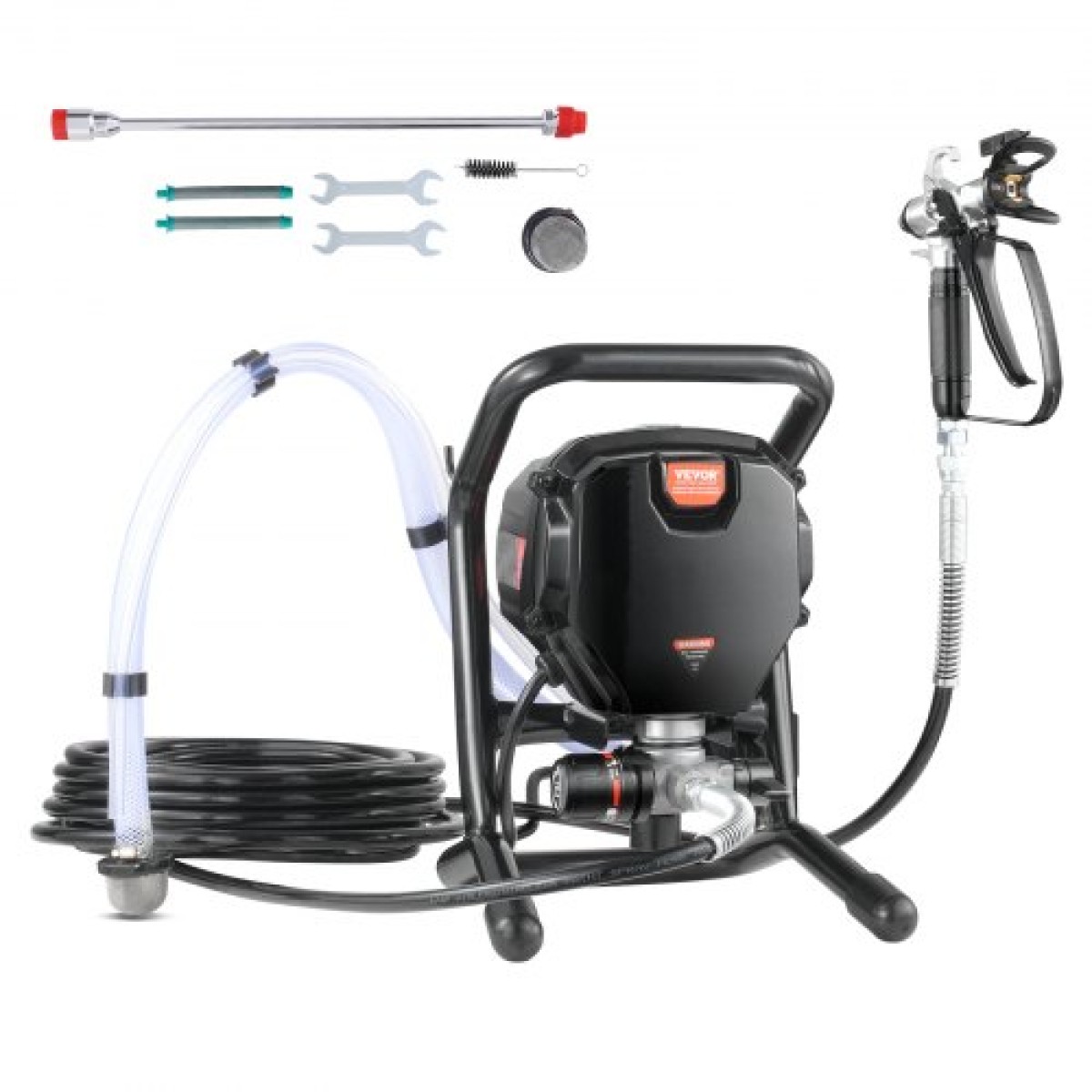VEVOR Stand Airless Paint Sprayer, 750W 3000PSI High Efficiency Electric Airless Sprayer, Fine and ομοιόμορφο αποτέλεσμα βαφής, Φορητοί ψεκαστήρες χρωμάτων για έπιπλα και φράκτες σπιτιού εσωτερικού και εξωτερικού χώρου